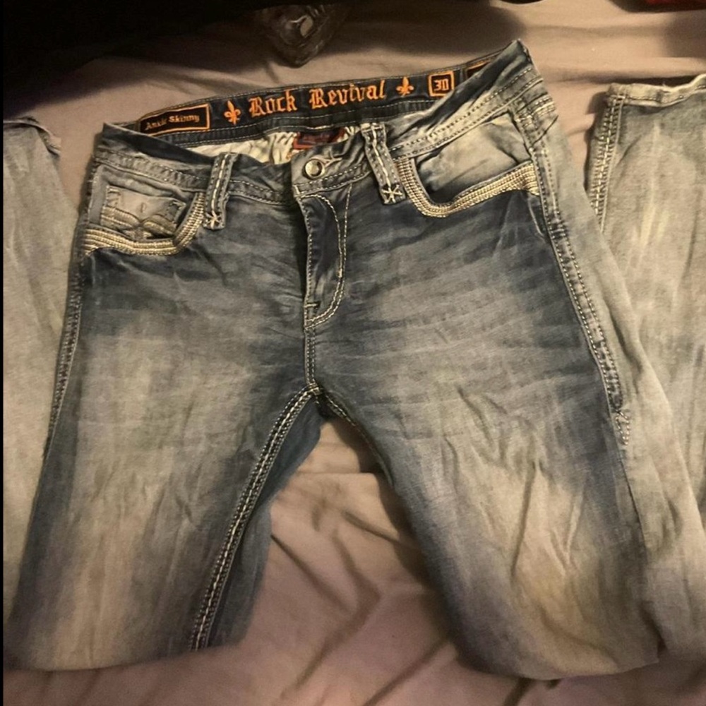 Rock Revival Women's Faded Blue Skinny Jeans